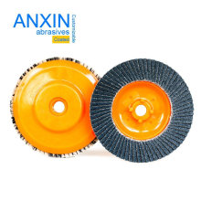 4.5"X5/8"-11 Vsm Zirconia Flap Disc with Trimmable Backing in Orange Color for Stainless Steel Polishing